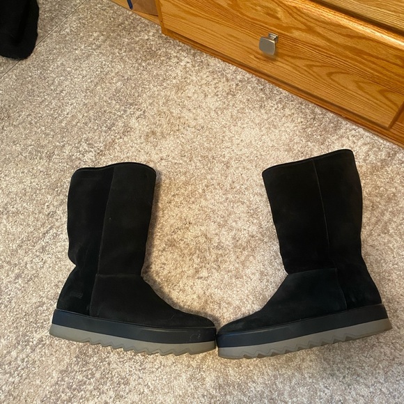 Suede winter boots (black) - Picture 5 of 8